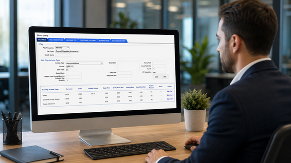 BMO payroll system dashboard from old website