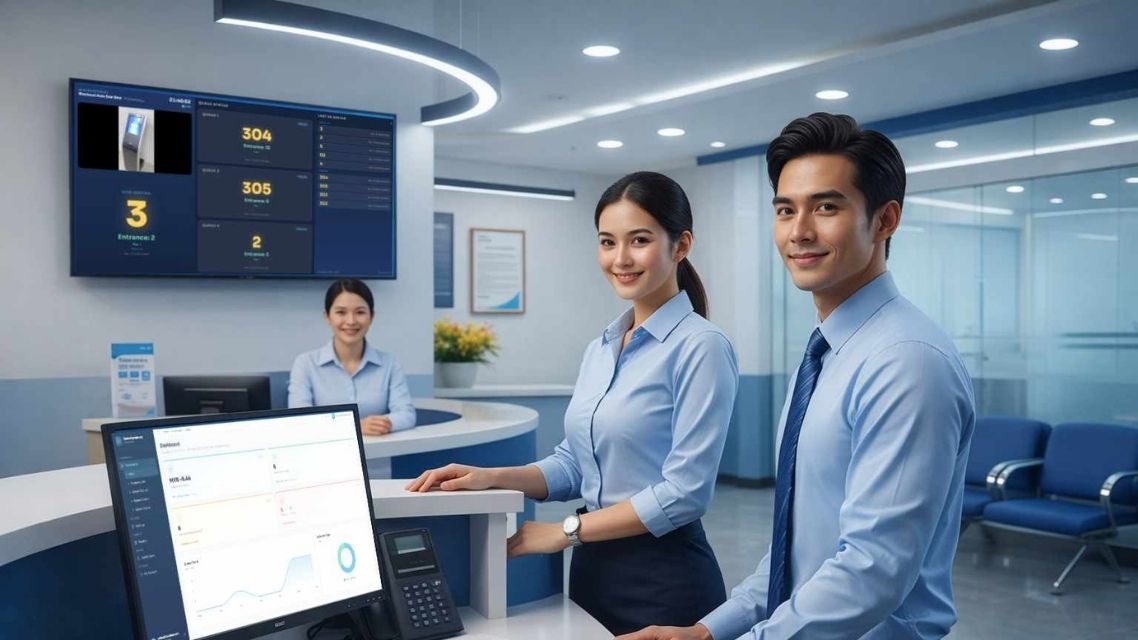 Cloud QMS TV display screen